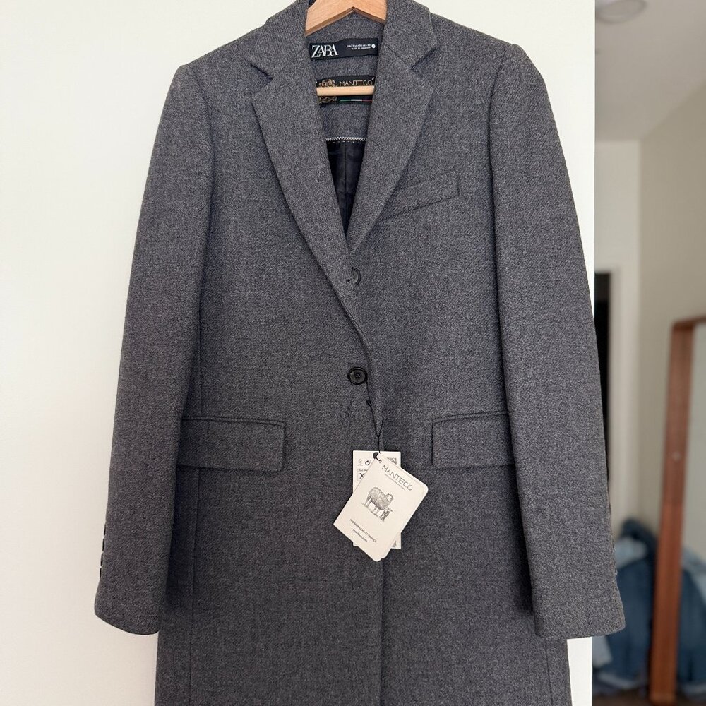 NWT Zara Buttoned Coat